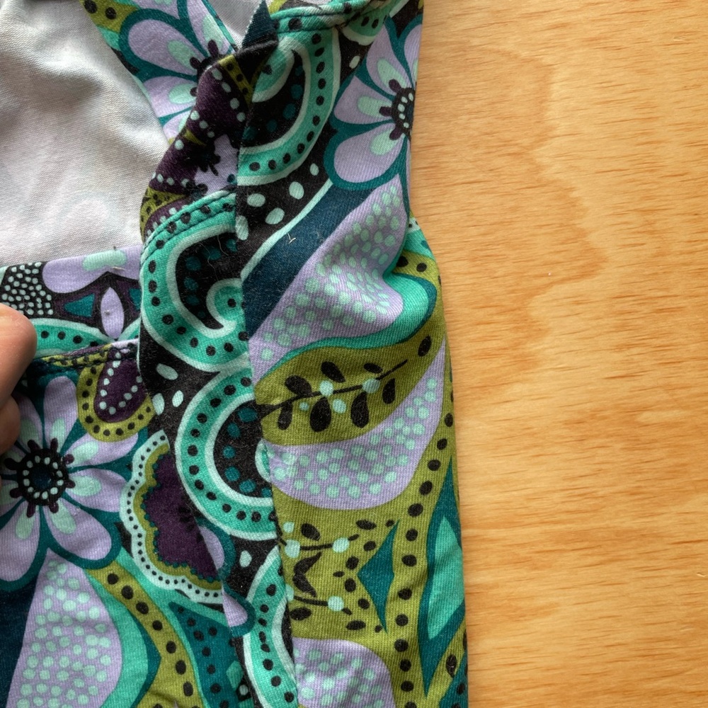Prana Tank top with Green and Purple Floral Design - Picture 7 of 7